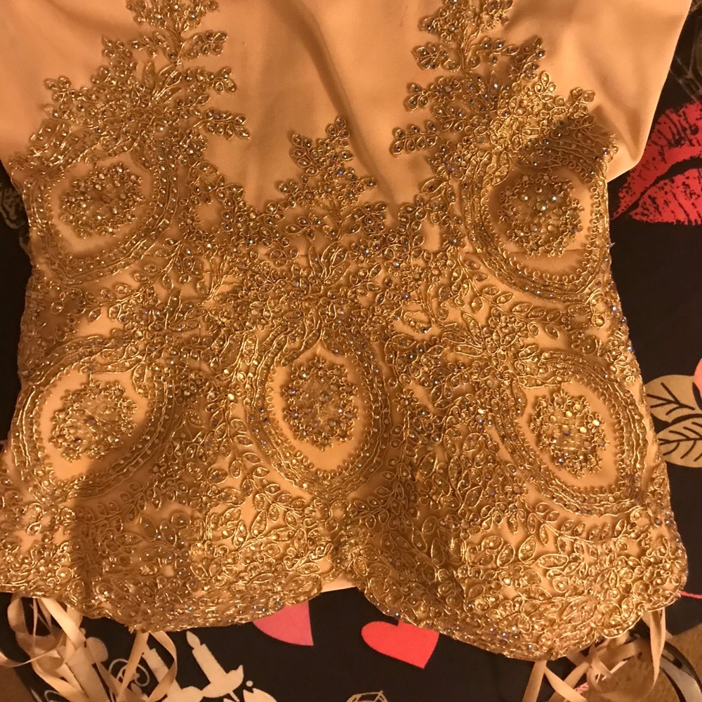 Champagne Gold Prom Dress